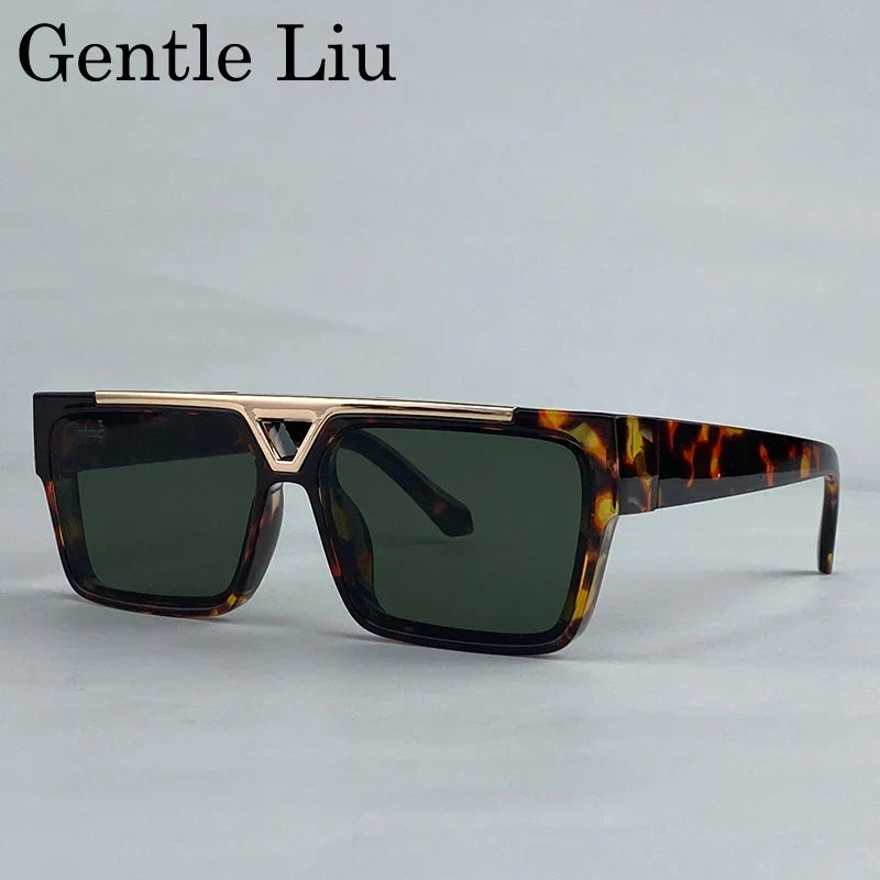 Polarized Oversized Steampunk Square Sunglasses Men 2025 Luxury Brand Big Frame Sun Glasses For Male Classic Retro Eyewear UV400