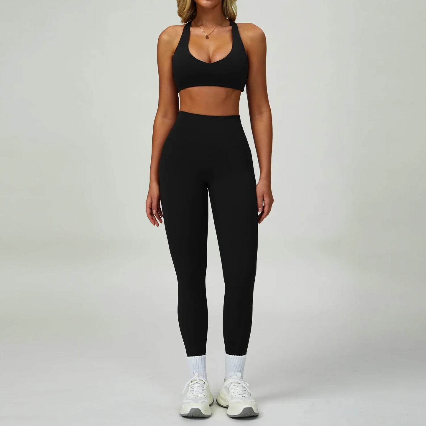 2/3-Piece Activewear Set – Sports Bra & High Waist Leggings