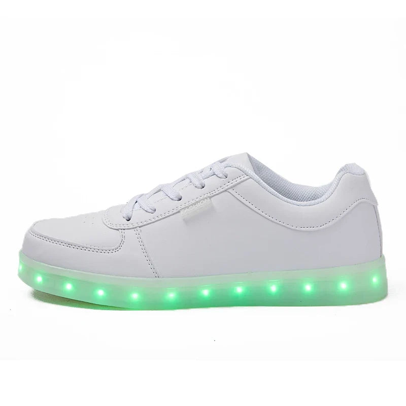 Men Shoes Glowing Light Led Women Spring Fashion Casual Sport Lamp Party Golden Silver Boots Luminous Dancing Flats Sneaker
