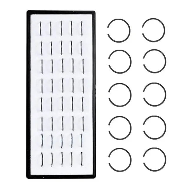 40/60pc Stainless Steel Straight L Nose Stud for Women Nose Ring Set