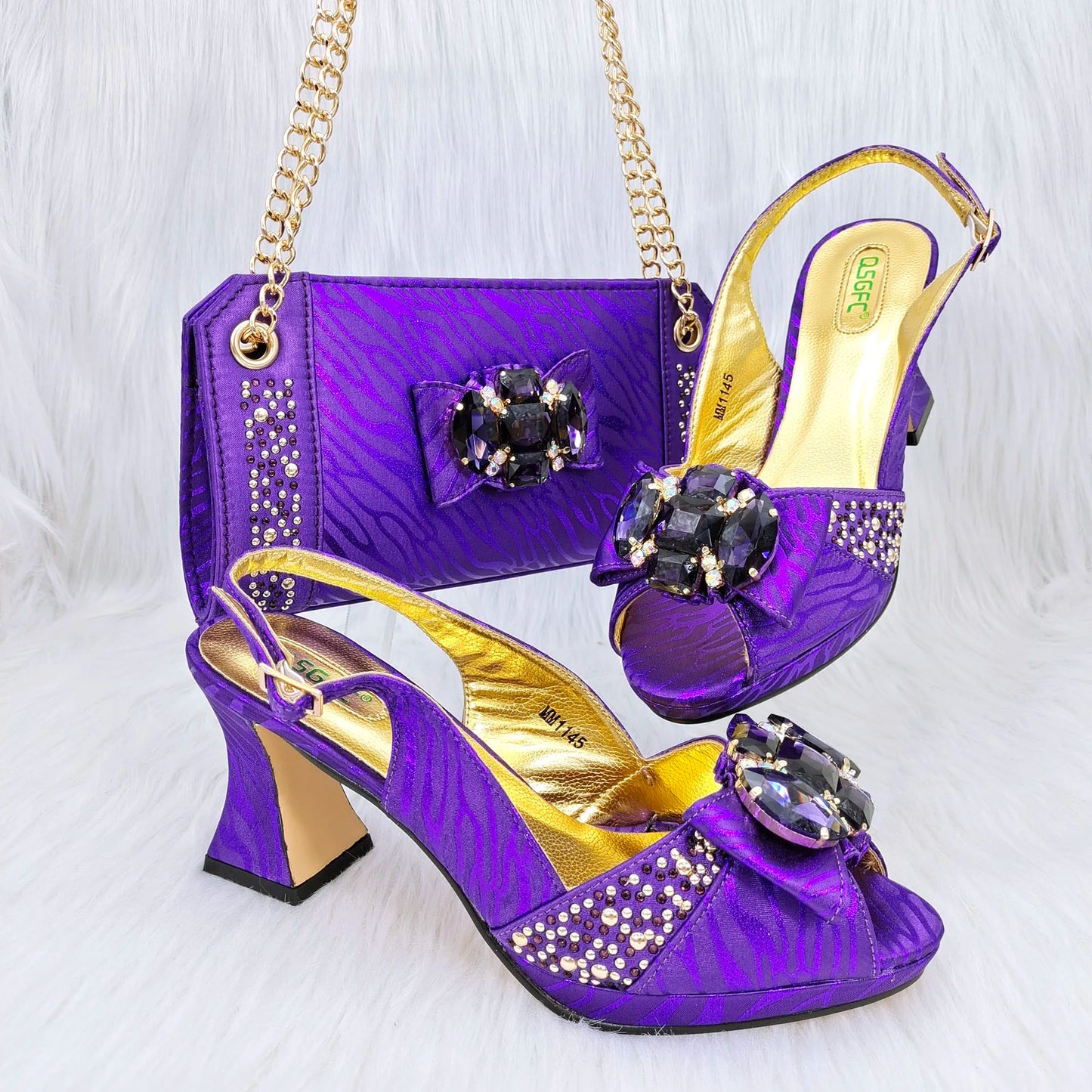 Juego a juego de zapatos y bolso nuevos HRF1-9