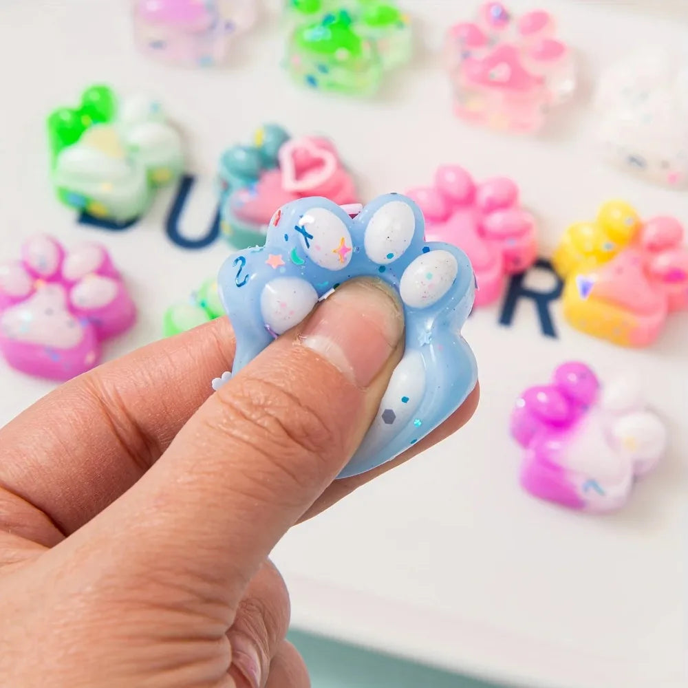 10/ /40/50pcs Mini Cute Cat Claw Plush Pinch Fun, Colorful