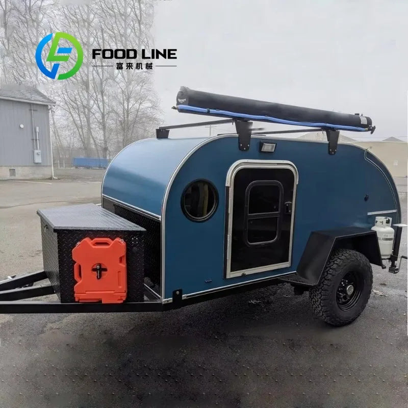 Family Camping Trailer Large Storage Space Foldable Utility Cart For Camping RV Trip Picnic Beach And Outdoor Campground Use