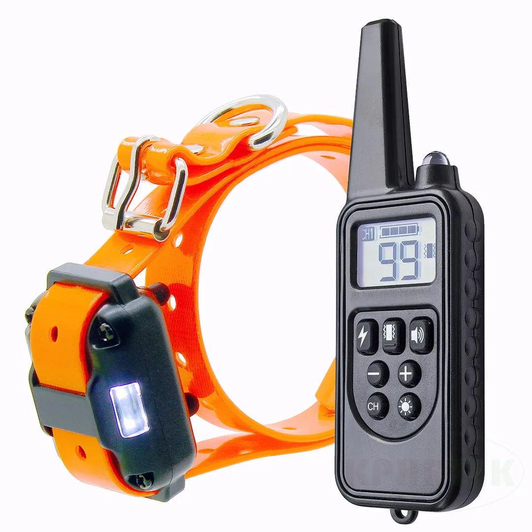 H880 Black Remote Dog Training Collar, For 1/2/3 Dogs, Shock, vibration and beep Function, Rechargeable and Waterproof