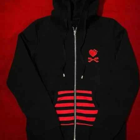 Y2K Gothic Oversized Zip-Up Hoodie