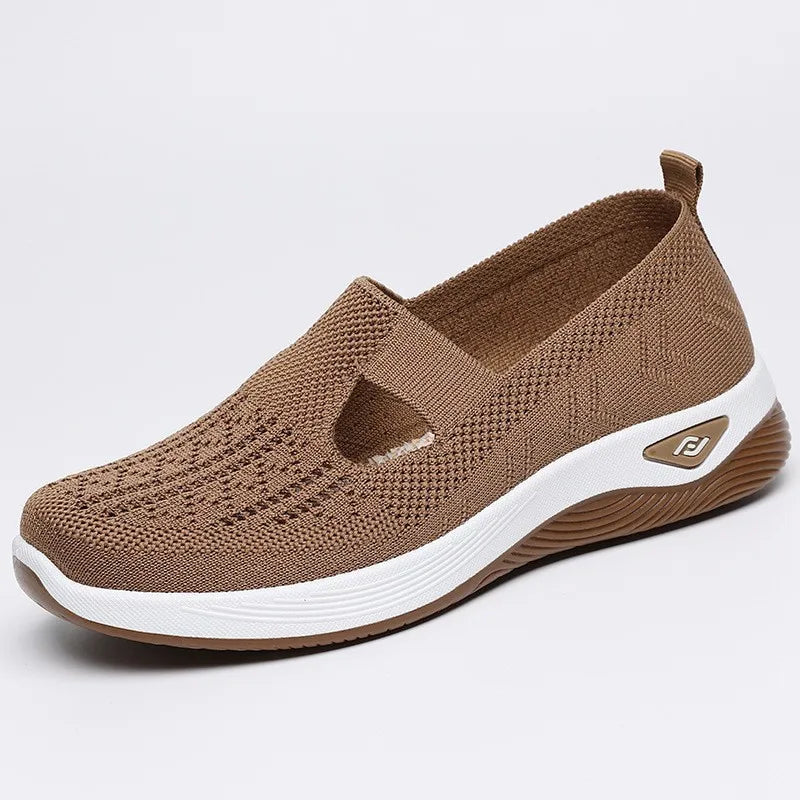 2025 Spring Women's Sports Shoes Mesh Fashionable Breathable Lightweight Non-slip Wear-resistant Casual Sports Shoes Flat Shoes