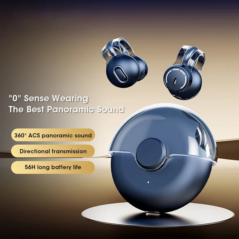 Bluetooth Earbuds True Clip-on Wireless Earphones Noise Cancelling Bluetooth Headsets Earcuffs Handsfree With Mic For Xiaomi ios