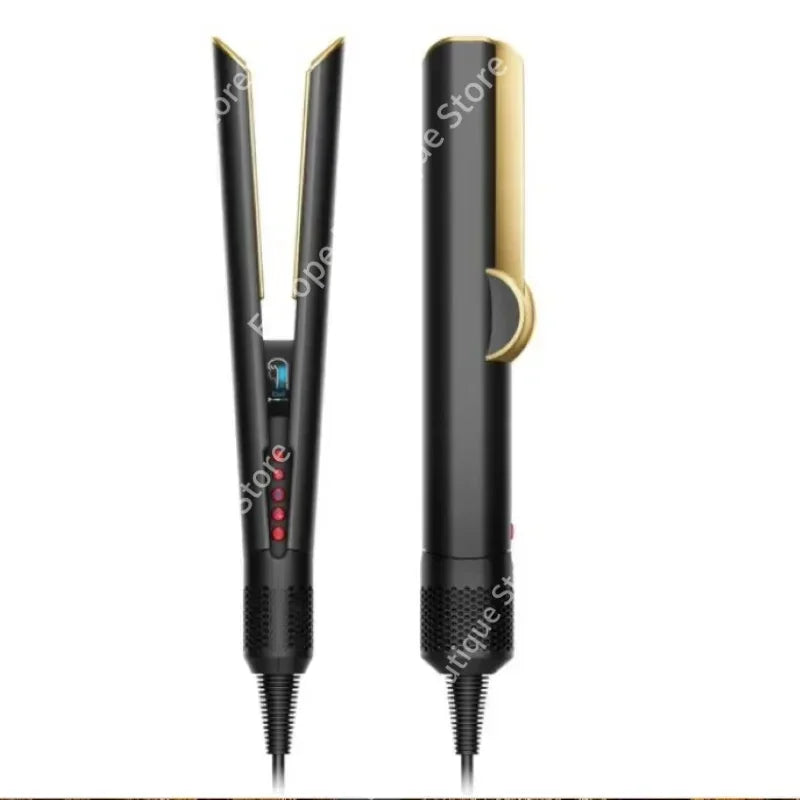 2-in-1 Hair Straightener and Dryer Combo - Negative Ion Heating Flat Iron for Quick Drying Long - Lasting Hair Styling Salon