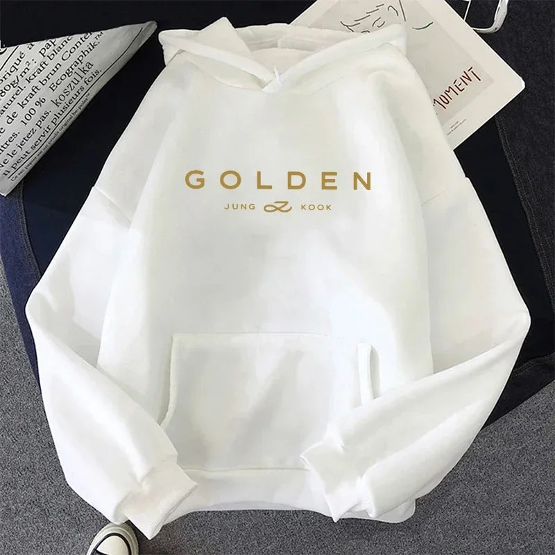K-pop Printed Hoodies for Woman Jungkook Fans Hooded Sweatshirts Fall Winter Female Home Outdoor Comfort Casual Fashion Pullover