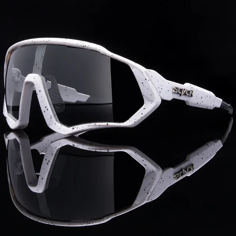 SCVCN Photochromic Bicycle Sunglasses Men Women Sport Runing Goggles UV400 Mountain Road Bike Bicycle Glasses MTB Eyewear