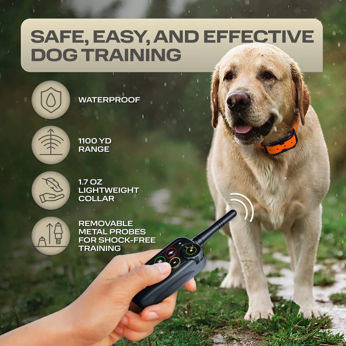 1000m Electric Dog Training Collar Remote Control Waterproof Training