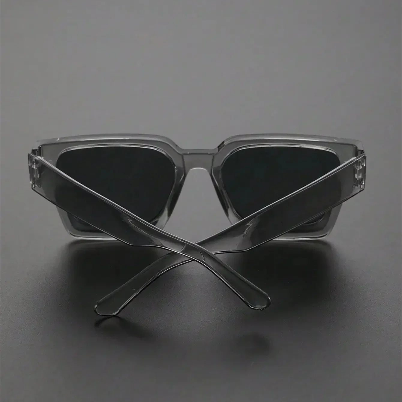 Unisex Plastic Fashion Square Frame Sunglasses For Street Photography And Beach Trips Driving Accessories