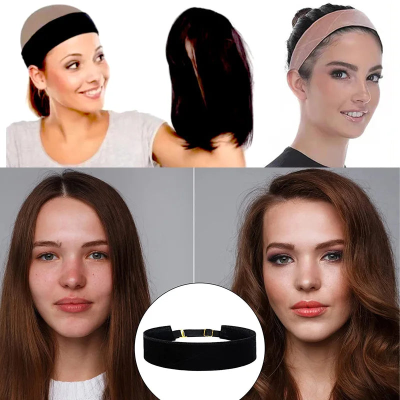 Nueva banda invisible para pelucas Plussign, diadema de agarre para pelucas de encaje frontal, 1 unidad/lote, color nude, banda de terciopelo antideslizante para sujetar pelucas