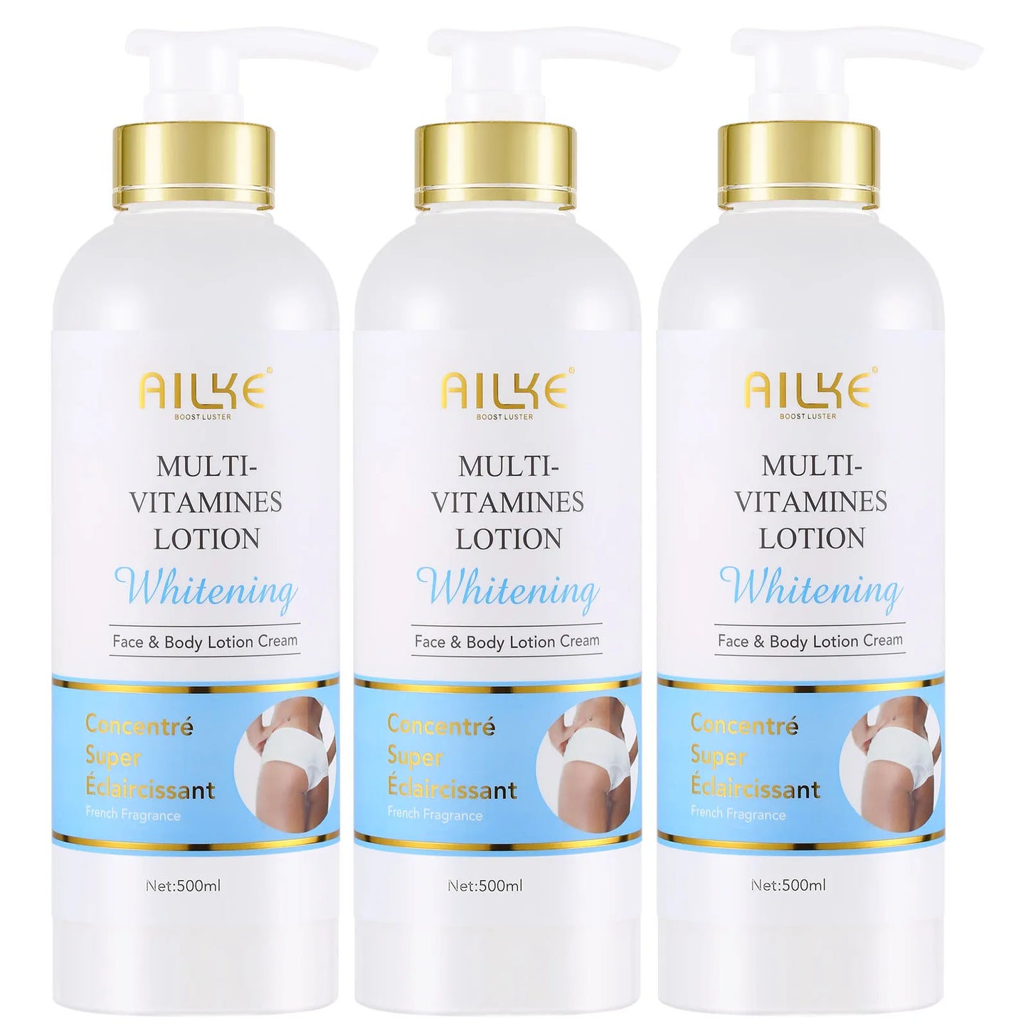 AILKE Multi Vitamin Brightening Skin Care Set, With Vitamin C E B5, Hydrating, Anti Dark Spots, Wrinkles, Even Tone for Women