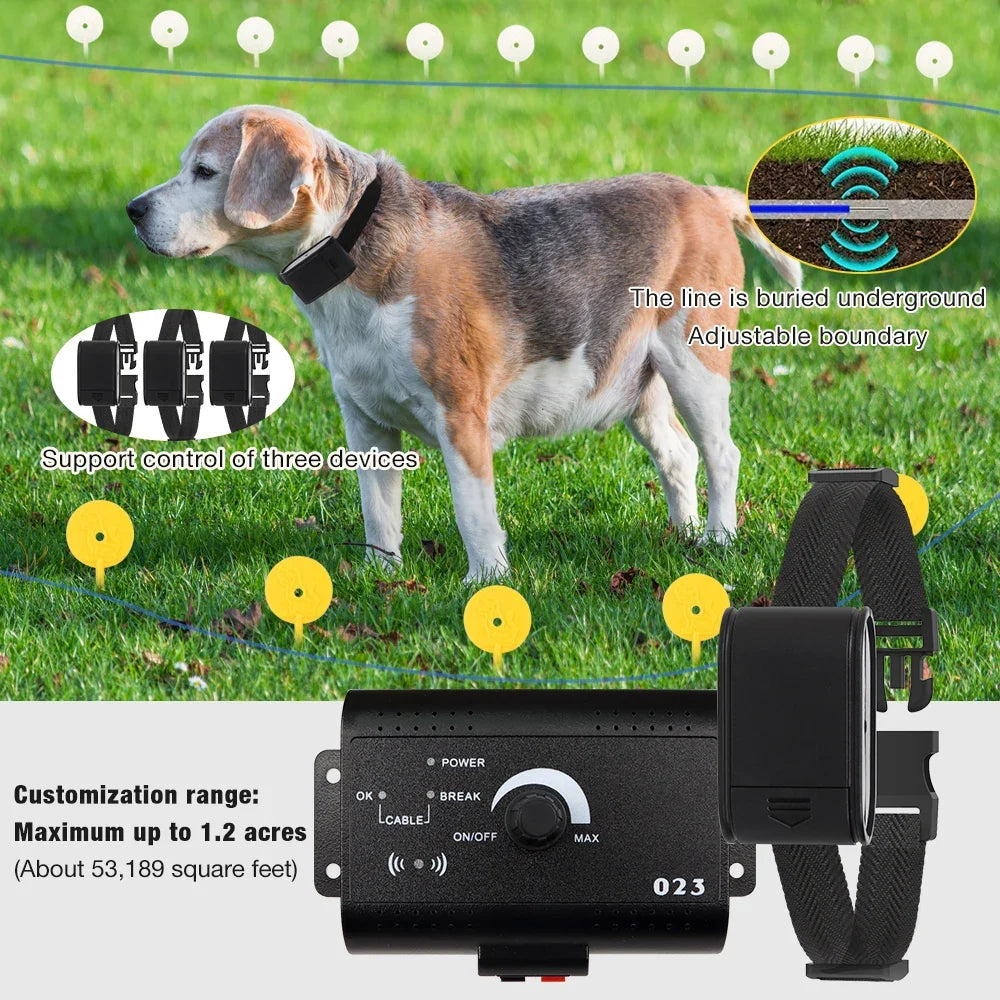 Invisible Wireless Electric Dog Fence System Remote Control Electronic Dog Fence Pet Training Collar Transmitter Collar Set