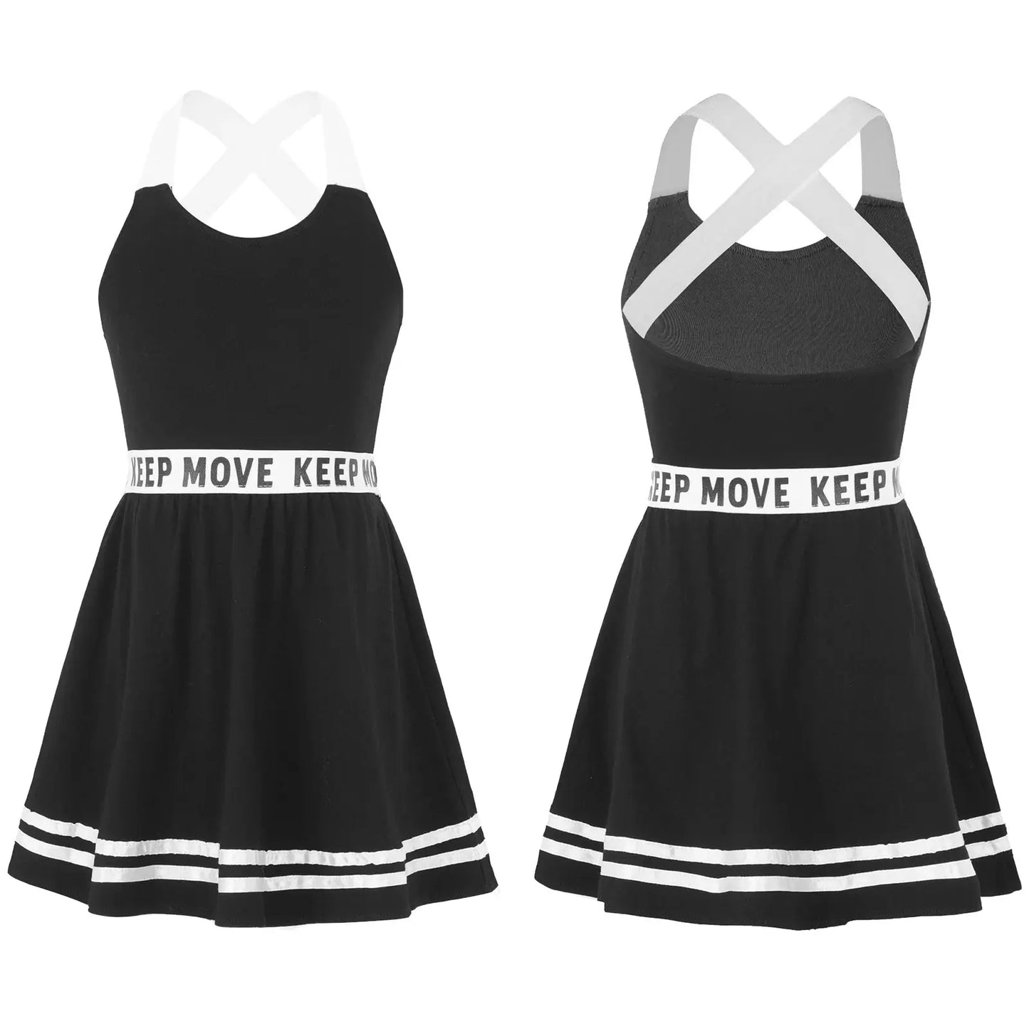 Girls' A-Line Tennis Dress with Criss Cross Straps