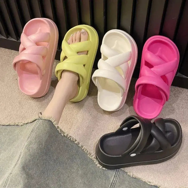 Sexikinis Swim Thick Sole Sandals Women's Summer Shoes: Height Boost + Comfort
