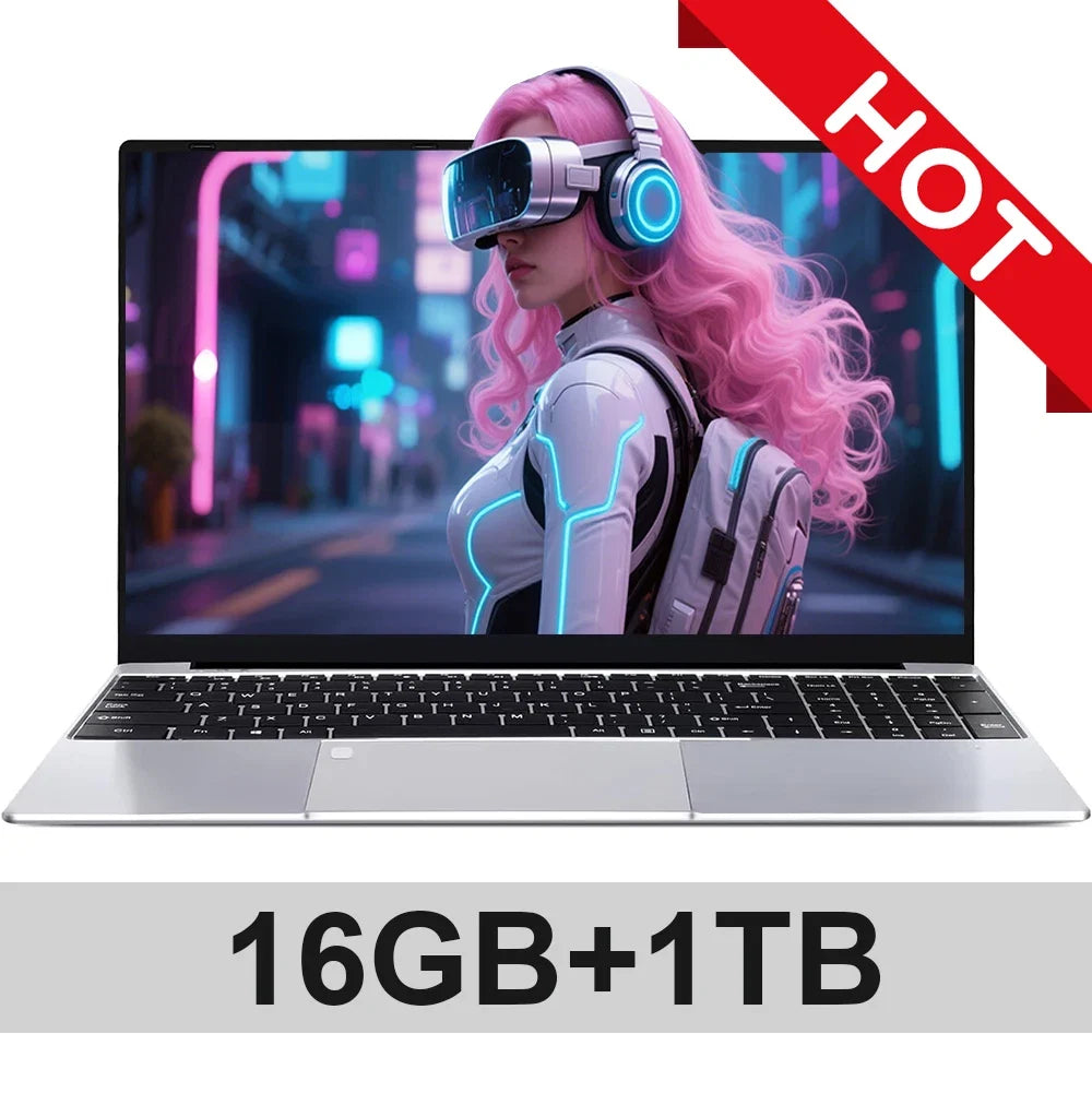 15.6 Inch Intel Notebook PC Ultra Slim Laptop Intel Core I3 6100u 16GB