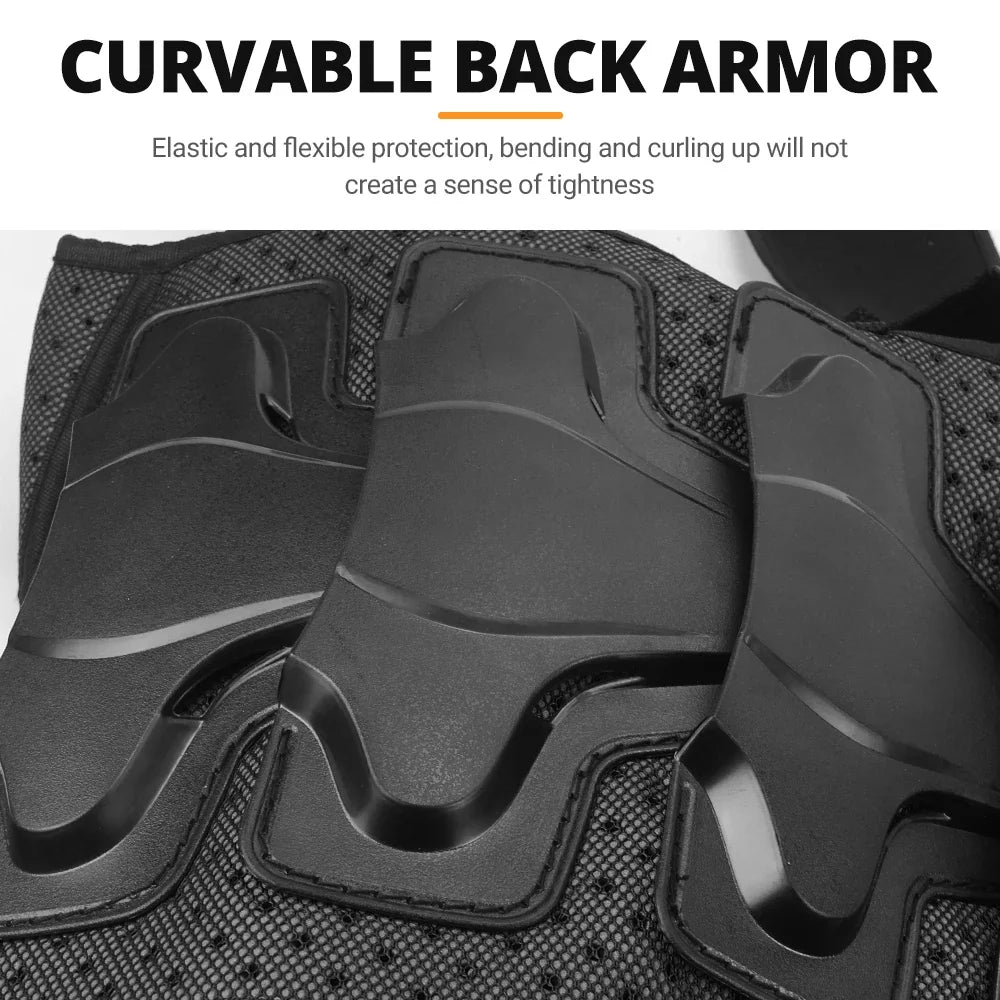 Kid's Motorcycle Armor Vest Protection Motocross Body Armor Jacket Protective Armors Riding Kneepads Moto Full Armor Children