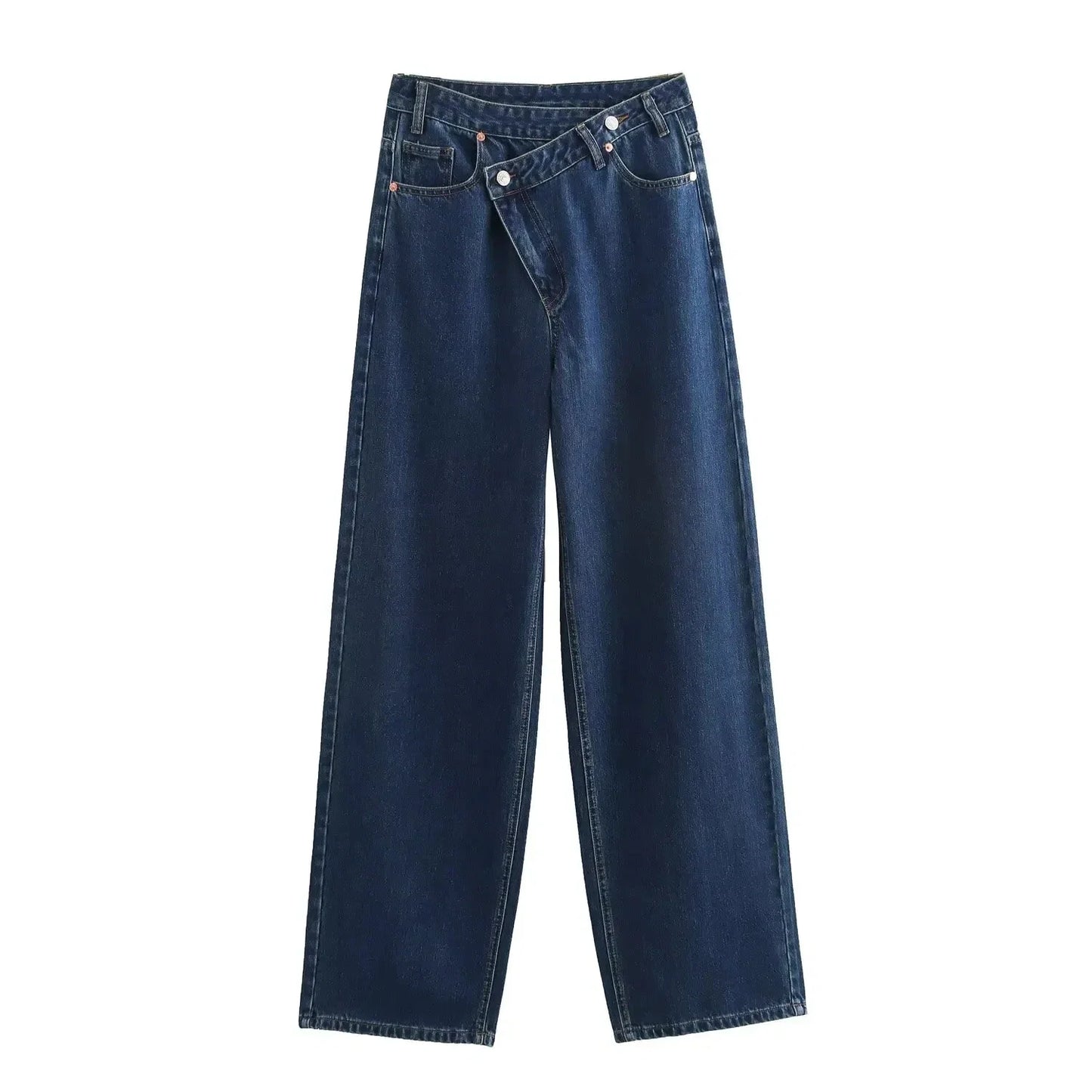 HH 2025 Summer Women's Fashionable Straight Jeans High Waist Vintage Zipper Women's Casual Jeans Commuting Streetwear Y2K