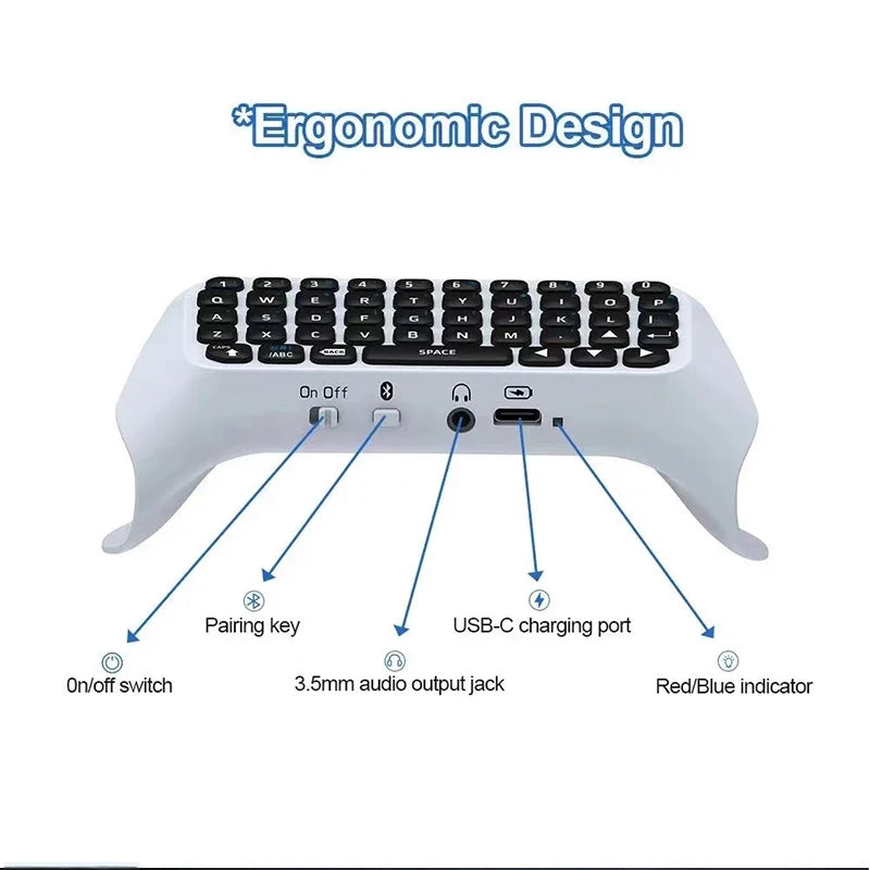 Wireless Bluetooth Keyboard For PS5 Playstation PS 5 Controller Gamepad Gaming Game Pad Accessories Control Command Gamer Kit