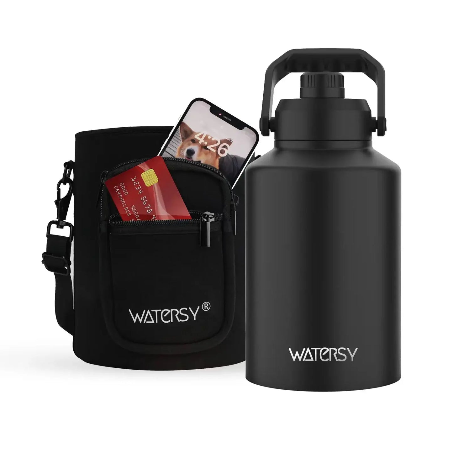 64/128oz Insulated Water Bottle Large capacity Stainless Steel Thermos