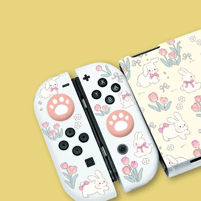 Kawaii Spring Bunny Meadow Switch Case NS/OLED/NS2