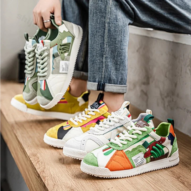 Large Size Men's White Sneakers Autumn Comfortable Non Slip Running Shoes Luxury Soft Sole Fashion Lace Up Outdoor Casual Shoes