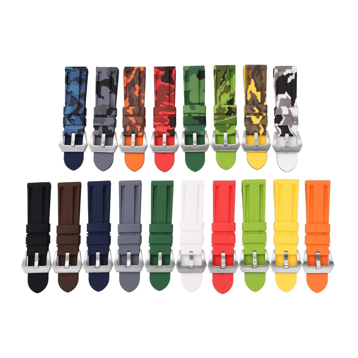 Motorola Moto Watch Camo Silicone Band with Silver Buckle