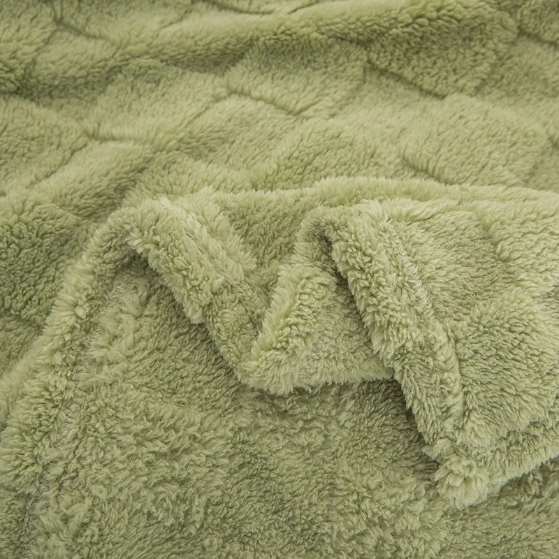 Waffle Blanket, Winter Knitted Blanket, Jacquard Braid Blanket, Warm Gift Blanket ,for Bed Sheet or Sofa Cover Four-season