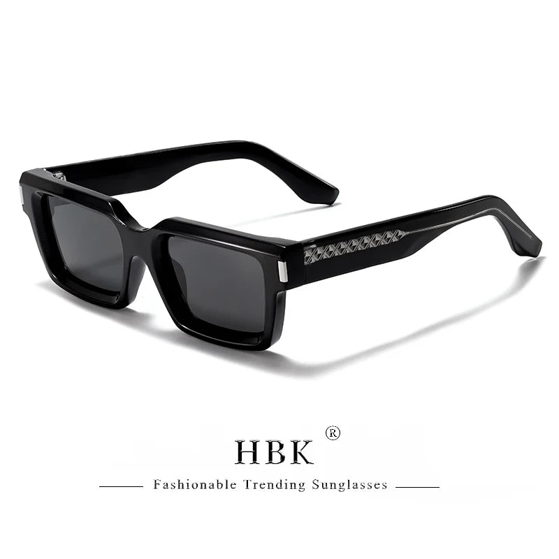 HBK Punk Vintage Square Men's  Sunglasses Brand Design Small Frame Sun Glasses Party Travel Glasses Gift Ideal Choice