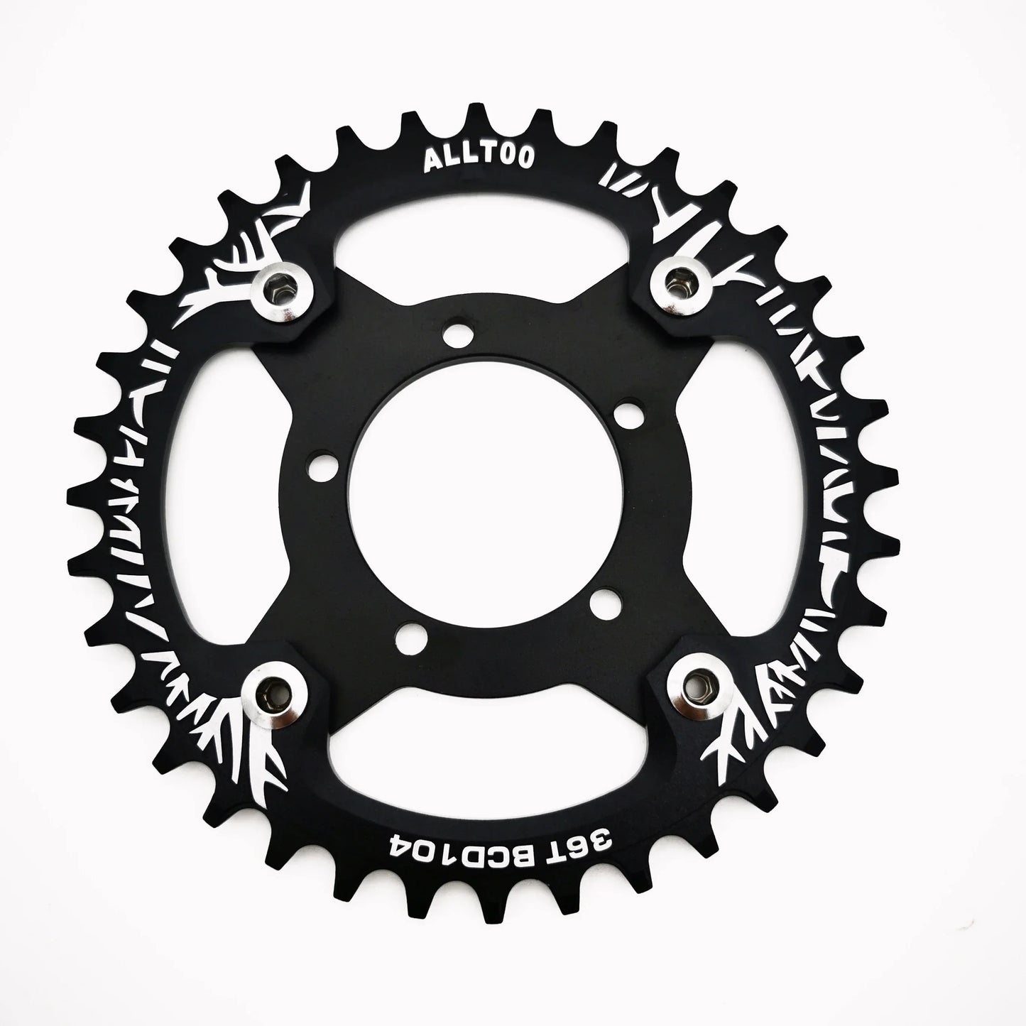 ALLTOO Bike Part Bicycle Crankset Bafang 104BCD Motor Aluminum Alloy Chainring Mid Drive Adapter For Electric E-bike 32T-52T