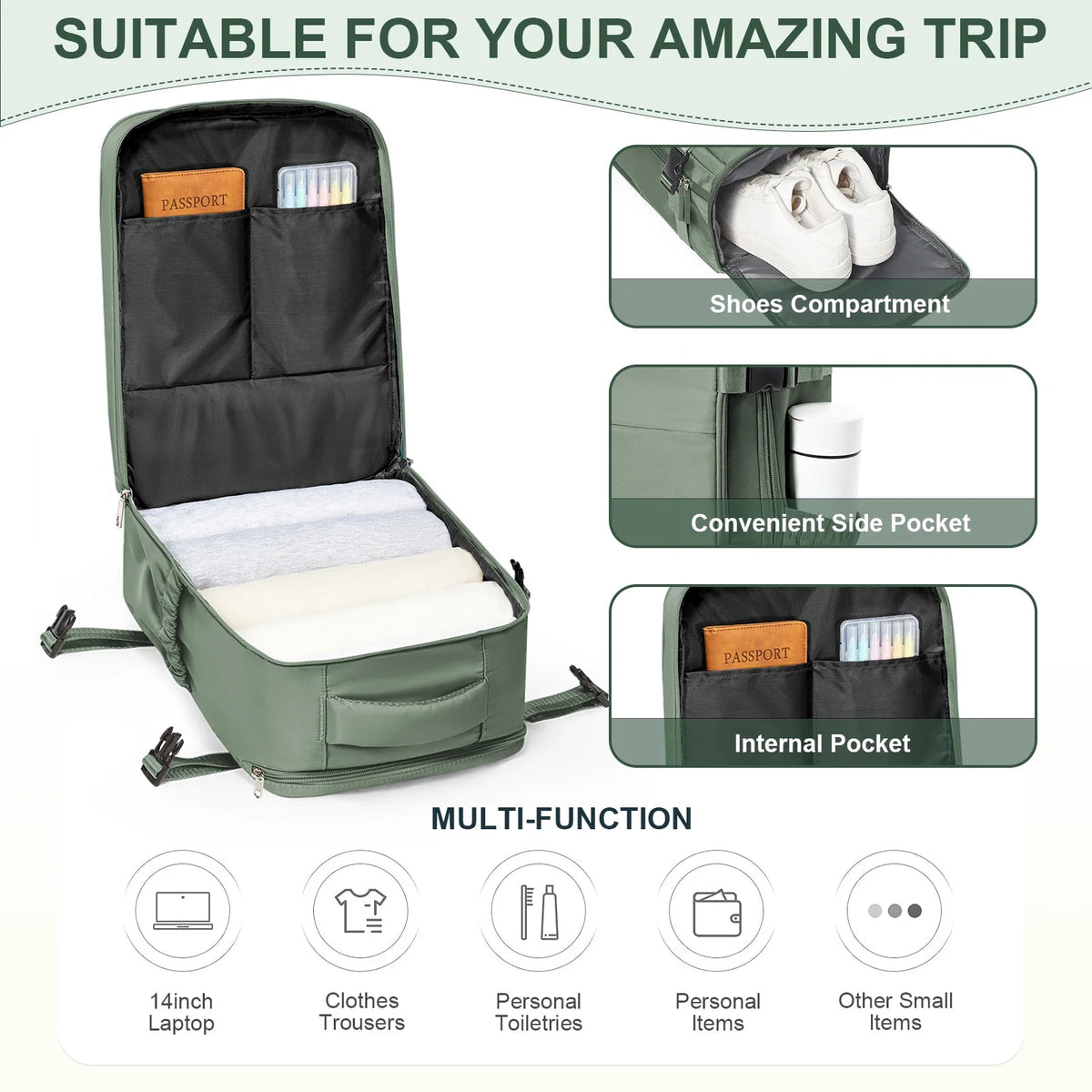 Ryanair Backpack 40x30x20 Cabin Bag Travel Backpack for Men Women Hand Luggage Leisure Laptop Backpack mochila para viaje cabina