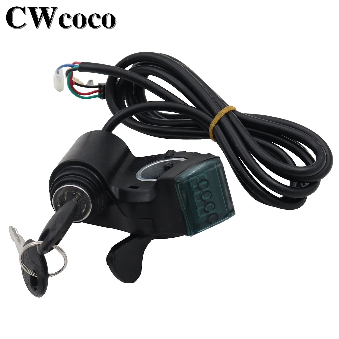 Electric Bicycle Thumb Throttle Voltmeter Digital Voltage Display Red Screen Lock Speed Control Electric E-Bike Turning Handle