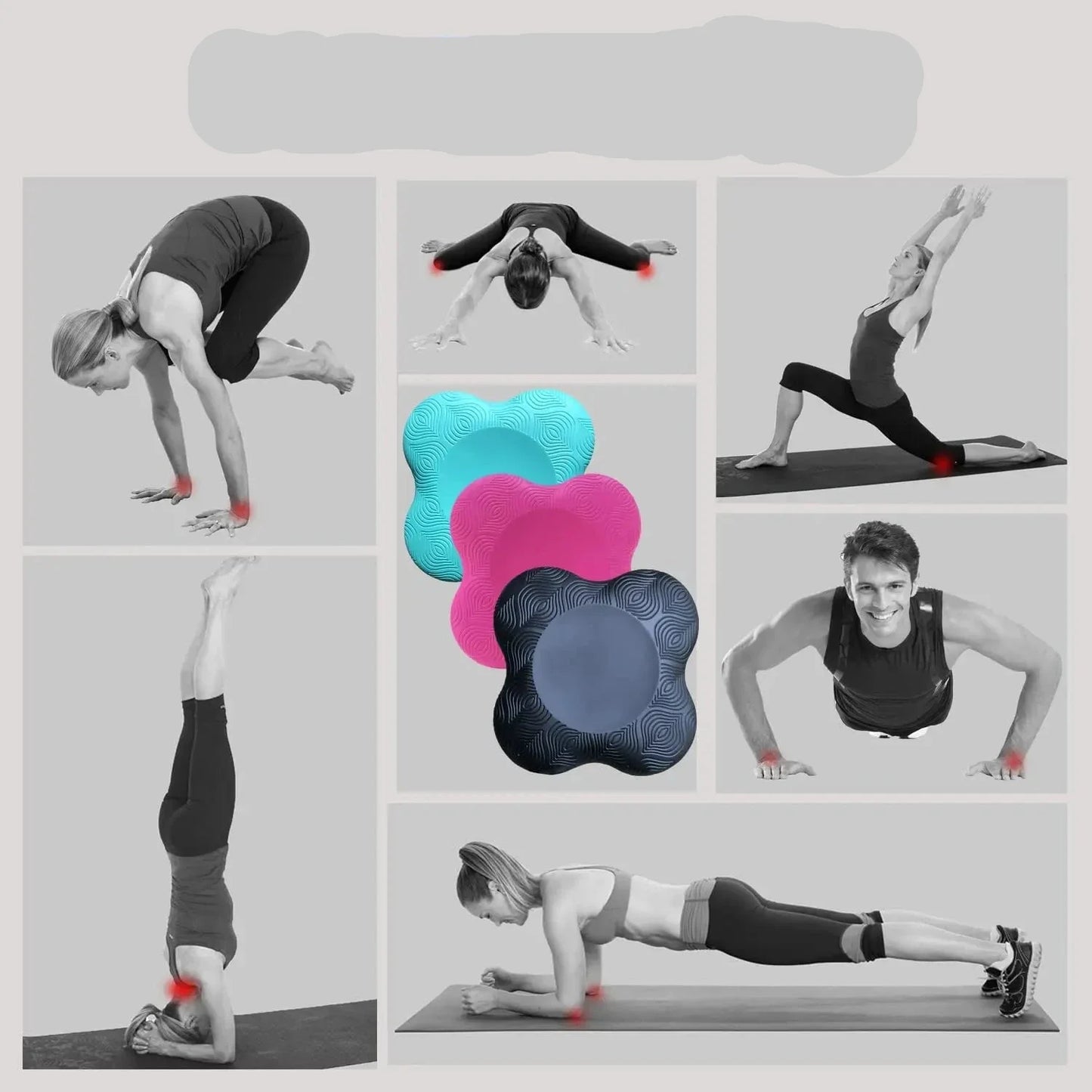 TPE Foam Knee Pad Yoga Fitness Workout Exercise