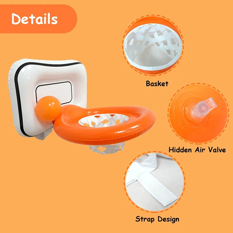 Mini Inflatable Basketball Hoop Outdoor Indoor Throwing Toys Inflatable Pump Funny Game Toy Basketball Toys