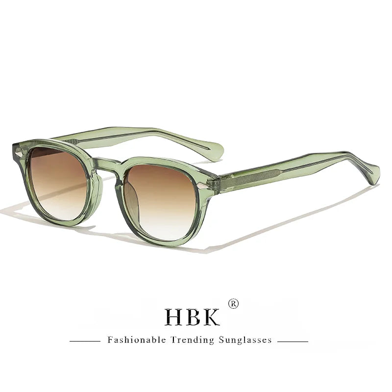 HBK Fashion Men's Sunglasses Gradient Lens Design Sun Glasses Simple Round Women Daily Wear Outdoor Shopping Travel Party