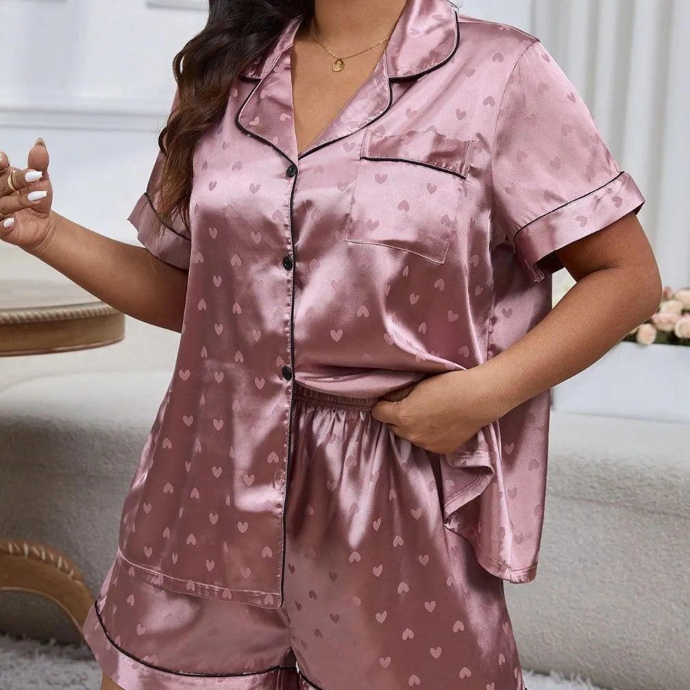 Summer Womens Sleepwear Set T Shirt Shorts Oversized Comfortable Home Outfit
