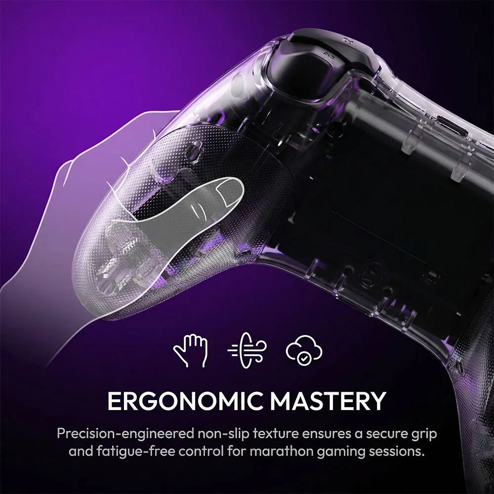 Wireless Game Controller,Ergonomic RGB Light effect Bluetooth Gaming Controller for Switch, PS3 PS4, iPhone,Android Phone,PC