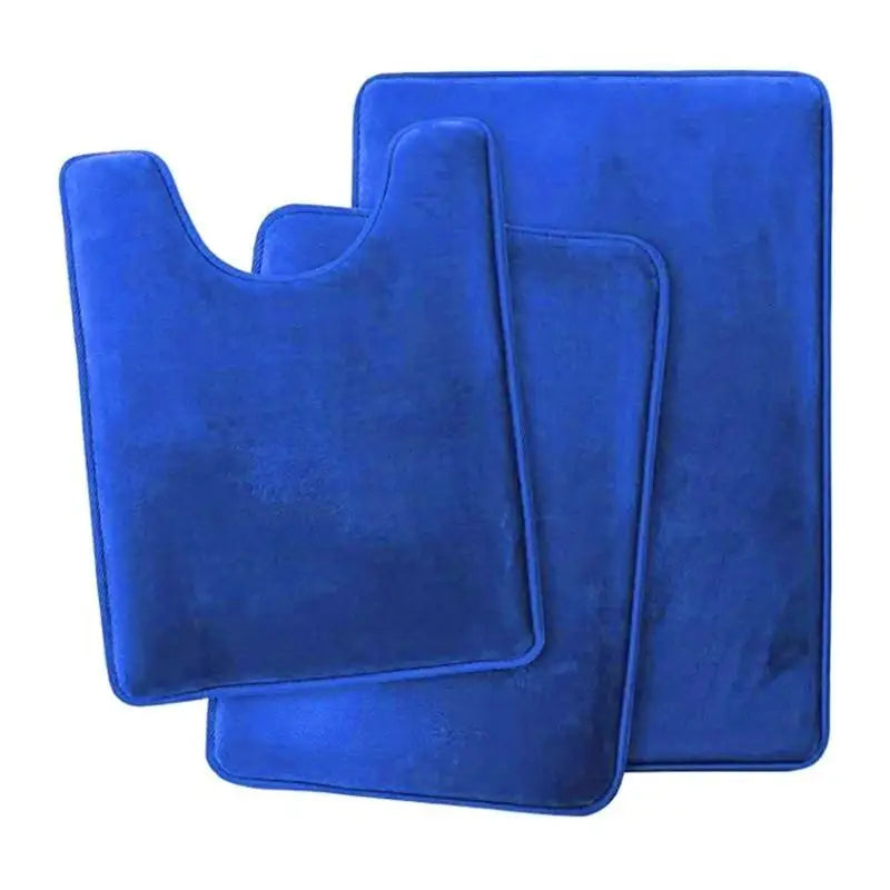 G6KF Set of 3 Bathroom Rugs Toilet Mats Super Absorbent Floor Mat European Decoration