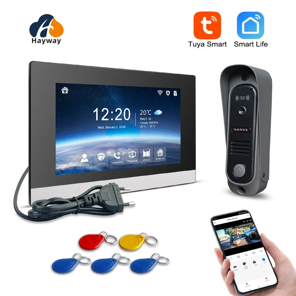1080p Home Intercom System, 7" IPS FHD Screen and Metal Shell