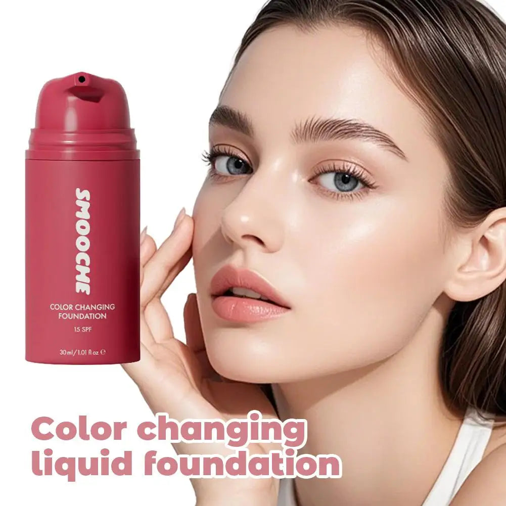 Hydrating Color Changing Foundation Liquid Automatically Adapts Skin Color Conceals Defects And Creates Refined Daily Makeup