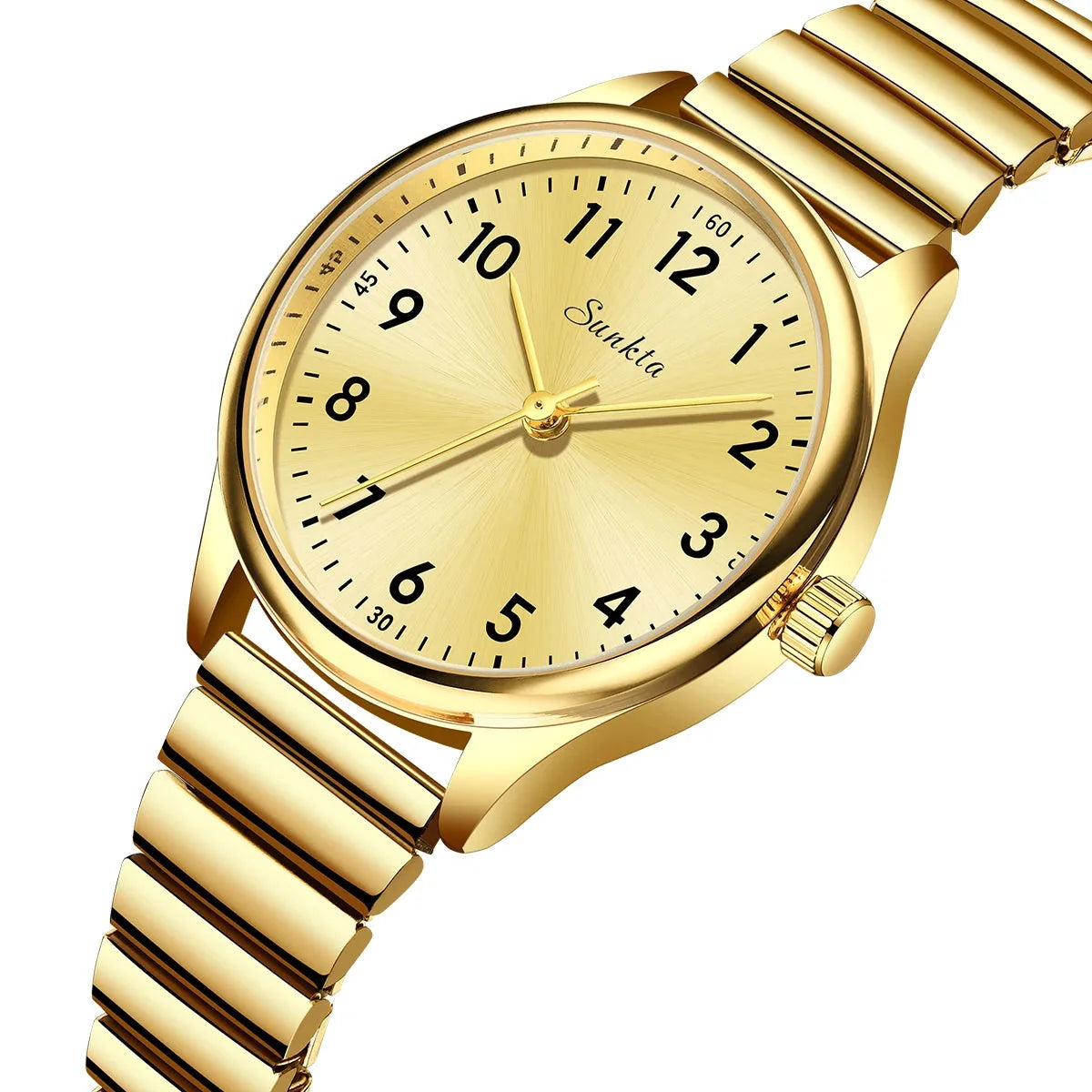 Women's 30mm Arabic Numeral Quartz Watch, Strap or Bracelet