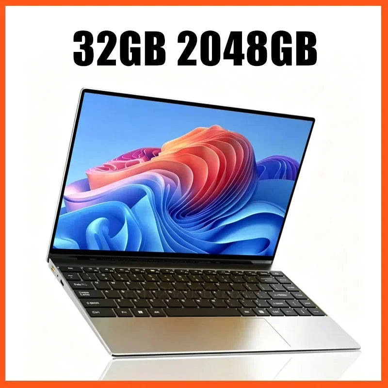 Lightweight Portable 14.1 Inch Student Business Notebook 2026 New Intel N95 Win11 Large Storage Laptop