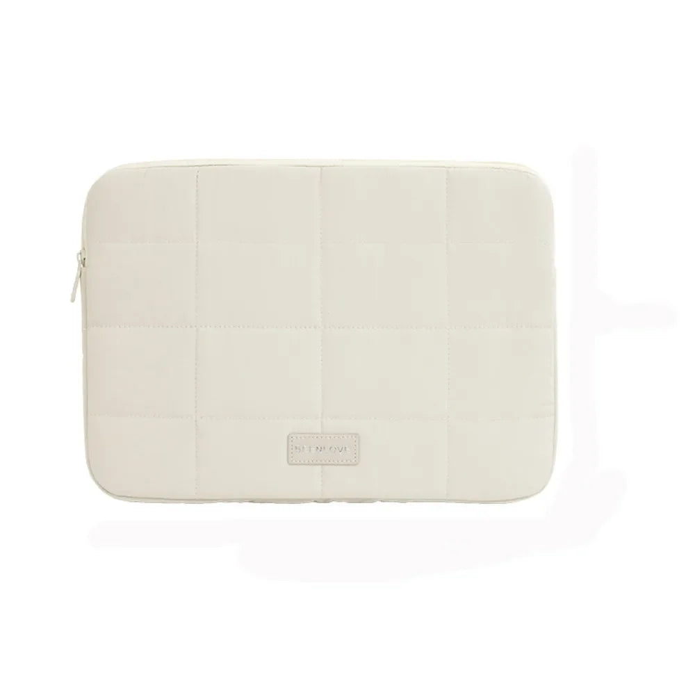 14/15.6inch Quilted Tablet Bag Shockproof Solid Color Travel Tablet