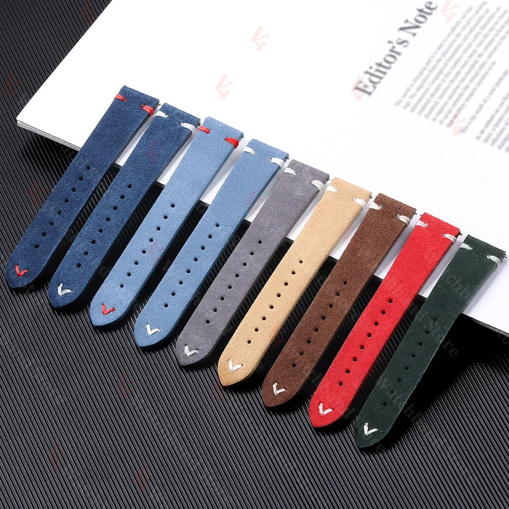 Suunto Race, Vertical & 9 Peak Stitched Suede Band with Butterfly Clasp