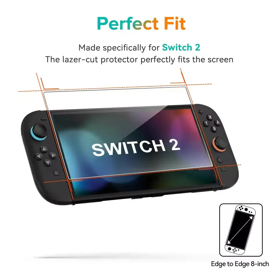 1-3Pcs Easy Installation Screen Protector for Switch 2 Game Console Protect HD Tempered Glass for Switch Oled Films