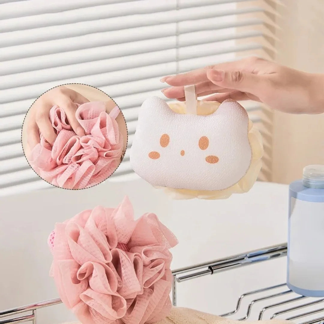 Esponja y exfoliador corporal Kawaii