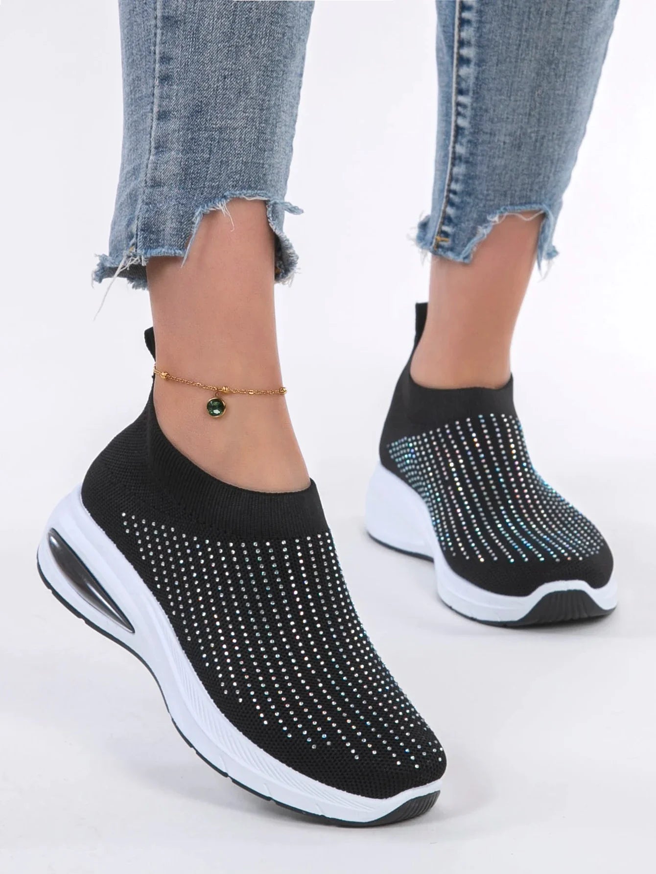 Spring new women's sports shoes, fashionable, breathable, lightweight, non-slip, wear-resistant, casual sports shoes, flat shoes