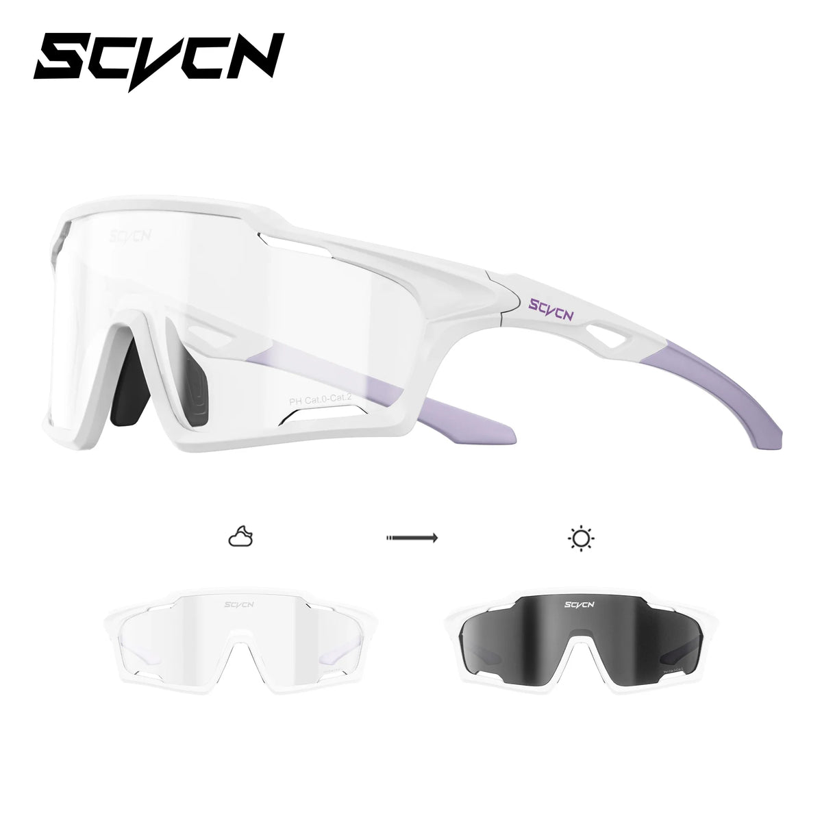 SCVCN New Photochromic Cycling Glasses Outdoor Bike Men Women MTB Road Bicycle Sports Sunglasses Mountaineering UV400 Goggles